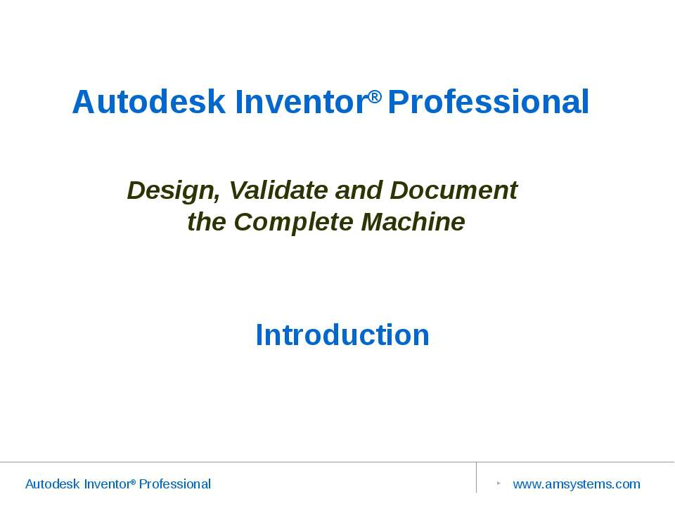 Autodesk Inventor® Professional - Скачать школьные презентации PowerPoint бесплатно | Портал бесплатных презентаций school-present.com