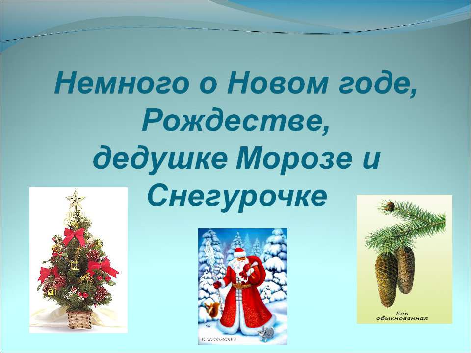 Немного о Новом годе, Рождестве, дедушке Морозе и Снегурочке