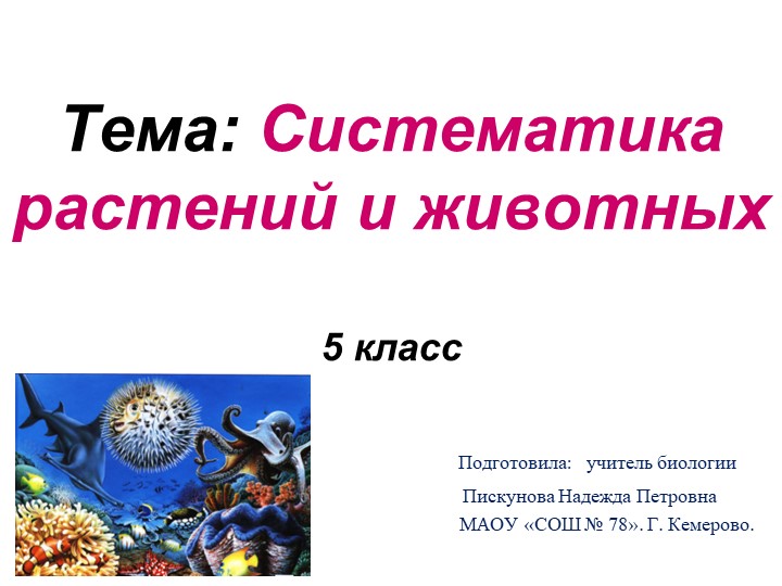 Презентация по биологии на тему: " Систематика животных и растений, 5 класс" - Скачать школьные презентации PowerPoint бесплатно | Портал бесплатных презентаций school-present.com