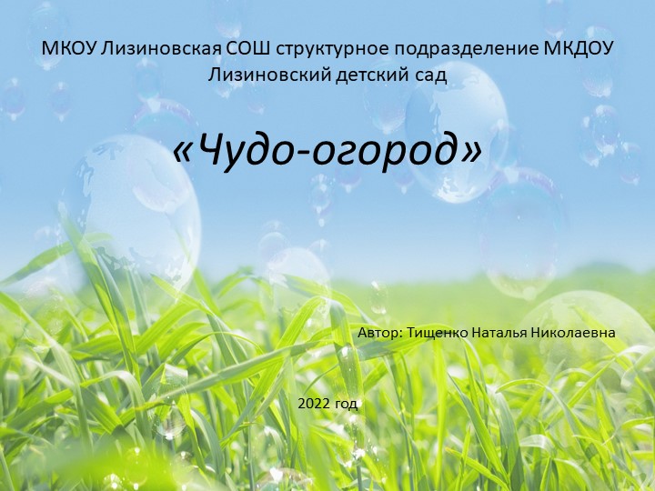 Презентация на тему экологического воспитания "Чудо-огород" - Скачать школьные презентации PowerPoint бесплатно | Портал бесплатных презентаций school-present.com