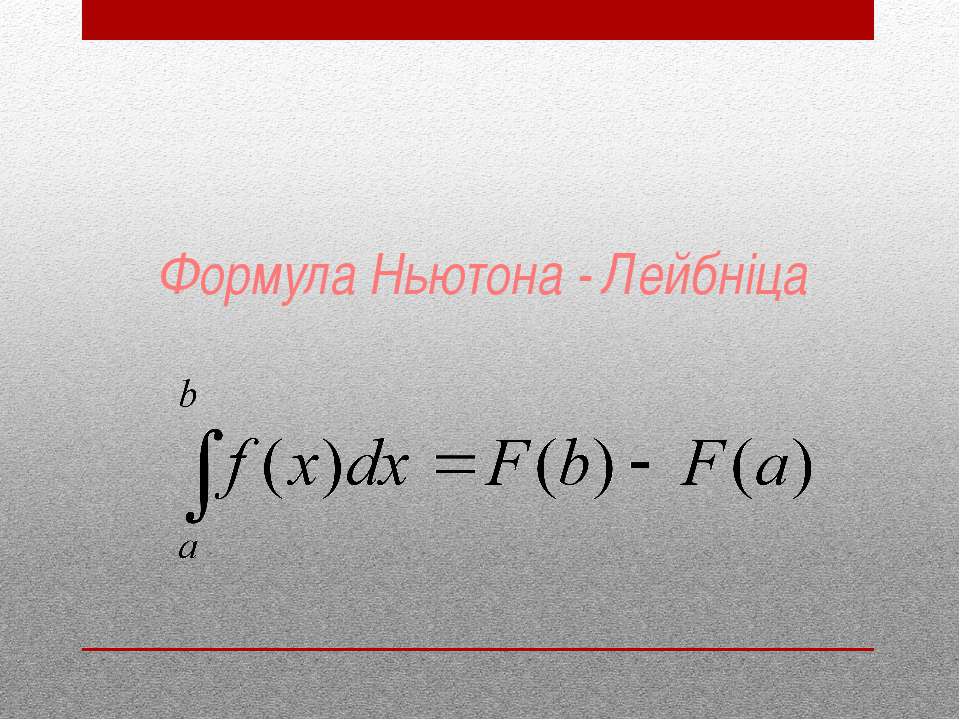 Формула Ньютона - Лейбніца - Скачать презентации PowerPoint бесплатно | Портал бесплатных презентаций school-present.com