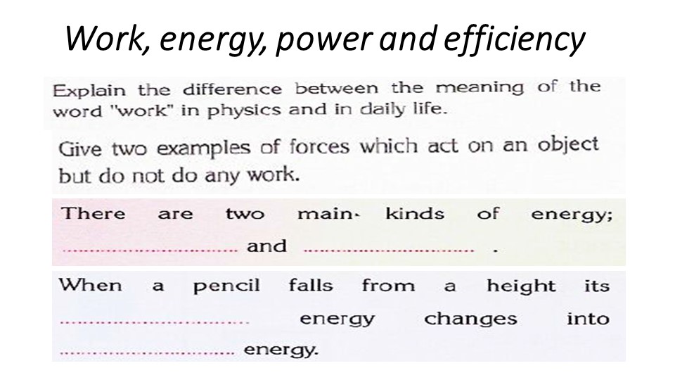 Revision of efficiency and work - Скачать школьные презентации PowerPoint бесплатно | Портал бесплатных презентаций school-present.com