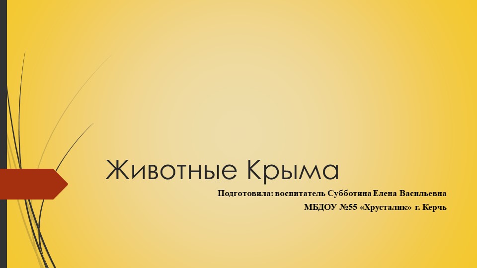 Дикие животные Крыма для старшего дошкольного возраста - Скачать школьные презентации PowerPoint бесплатно | Портал бесплатных презентаций school-present.com