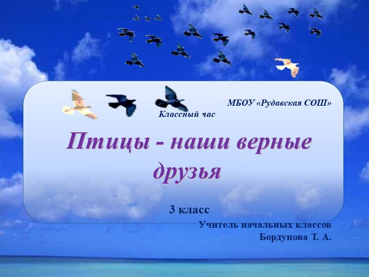 Классный час "Птицы - наши верные друзья" - Скачать школьные презентации PowerPoint бесплатно | Портал бесплатных презентаций school-present.com