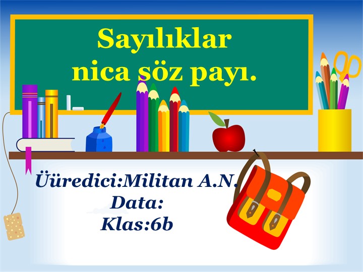 Презентация по гагаузскому языку на тему "Числительное "(6класс) - Скачать школьные презентации PowerPoint бесплатно | Портал бесплатных презентаций school-present.com