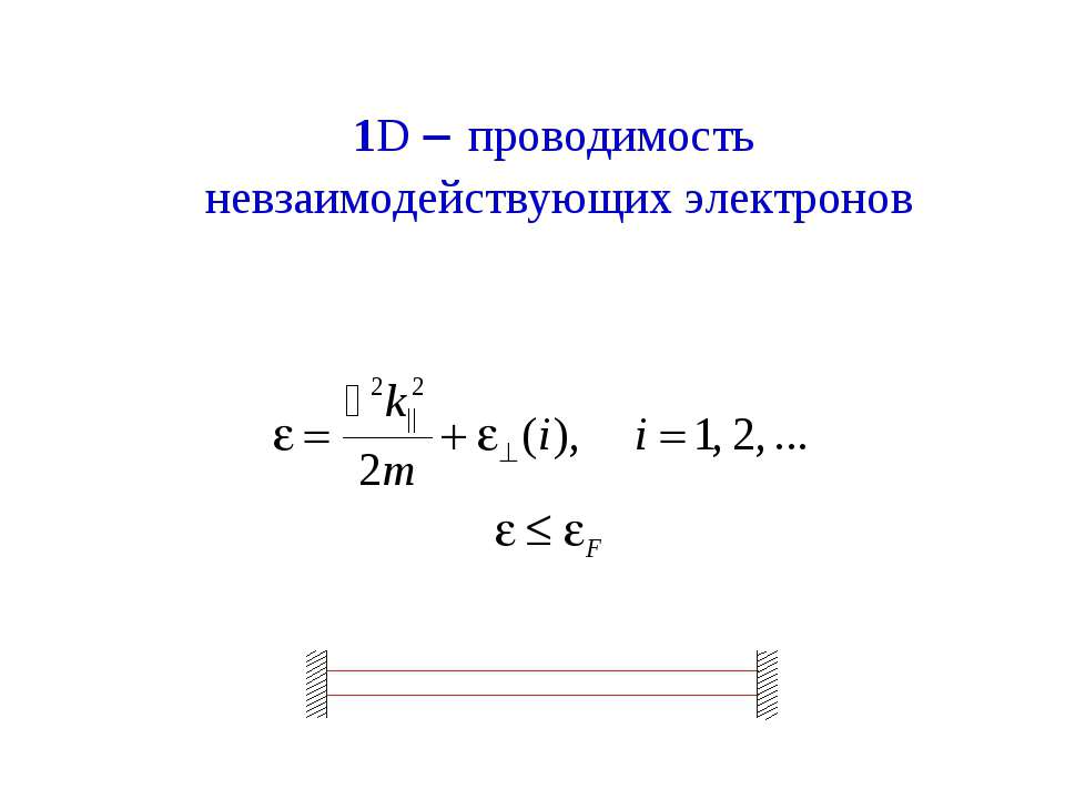 1D проводимость невзаимодействующих электронов - Скачать школьные презентации PowerPoint бесплатно | Портал бесплатных презентаций school-present.com