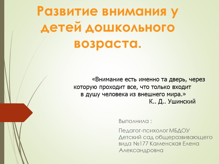 Развитие внимания у детей дошкольного возраста - Скачать школьные презентации PowerPoint бесплатно | Портал бесплатных презентаций school-present.com