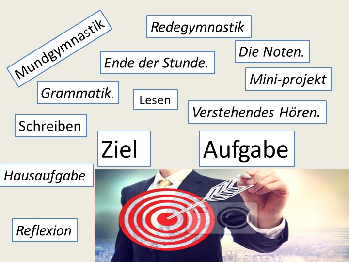 Презентация к мастер классу для учителей немецкого языка по теме«Педагогические компетенции в области постановки целей и задач к этапам урока немецкий язык» - Скачать школьные презентации PowerPoint бесплатно | Портал бесплатных презентаций school-present.com