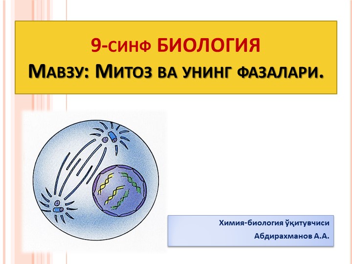 Презентация "14§ Ҳужайравий даражада тирик организмлар ўзини-ўзи яратувчи сифатида." 9-синф Биология - Скачать школьные презентации PowerPoint бесплатно | Портал бесплатных презентаций school-present.com