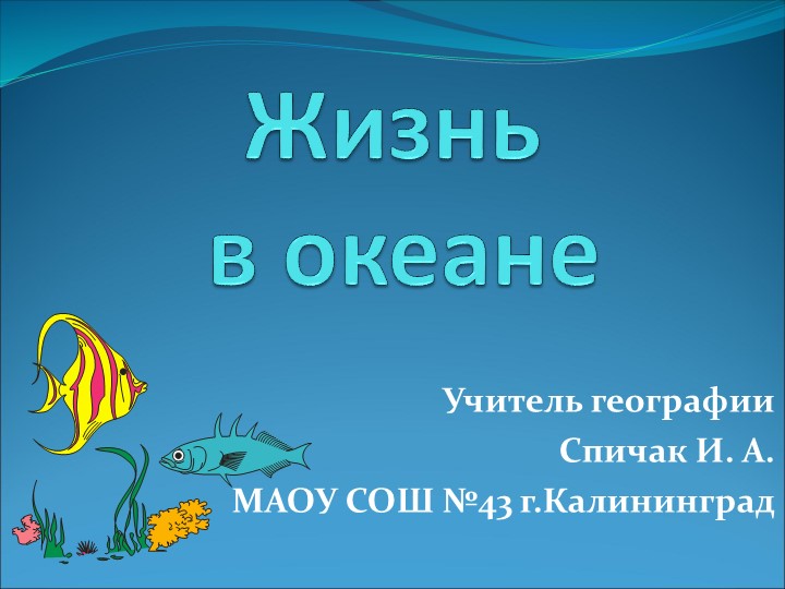 Презентация по географии "Жизнь в океане" ( 7 класс) - Скачать школьные презентации PowerPoint бесплатно | Портал бесплатных презентаций school-present.com
