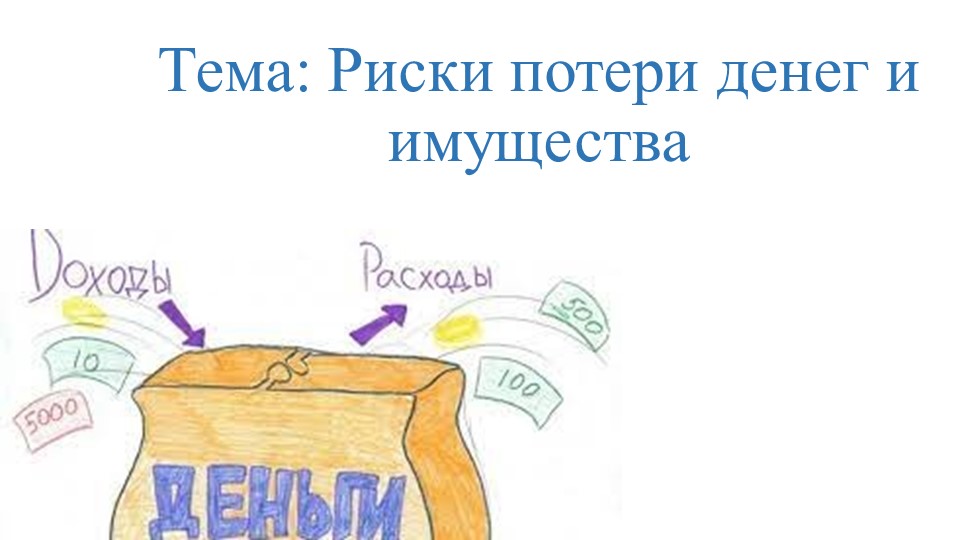 Методическая разработка для урока финансовой грамотности по теме "Риски потери денег и имущества" в 6 классе - Скачать школьные презентации PowerPoint бесплатно | Портал бесплатных презентаций school-present.com