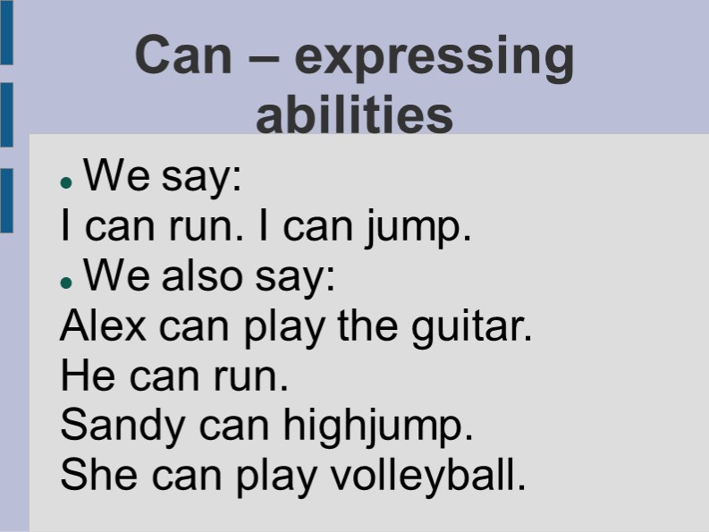 Презентация для отработки употребления в речи глагола can - Скачать школьные презентации PowerPoint бесплатно | Портал бесплатных презентаций school-present.com
