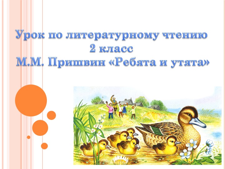 Презентация по литературному чтению на тему М.М. Пришвин «Ребята и утята» (2 класс) - Скачать школьные презентации PowerPoint бесплатно | Портал бесплатных презентаций school-present.com