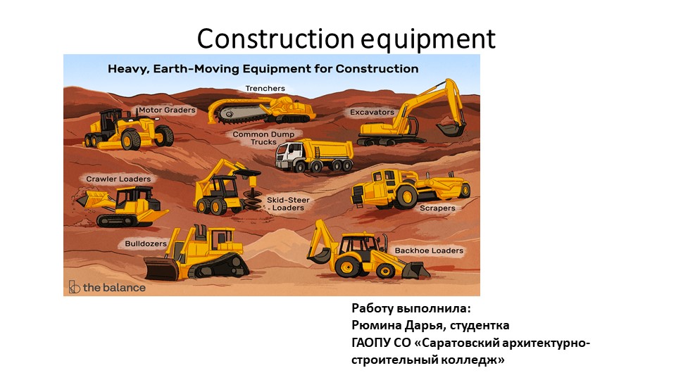 Презентация по английскому языку на тему "Строительные машины" 11 класс - Скачать школьные презентации PowerPoint бесплатно | Портал бесплатных презентаций school-present.com