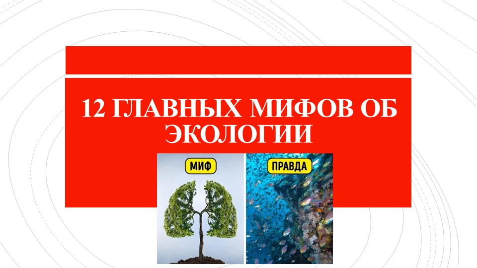 Презентация на тему: " 12 главных мифов об экологии" - Скачать школьные презентации PowerPoint бесплатно | Портал бесплатных презентаций school-present.com