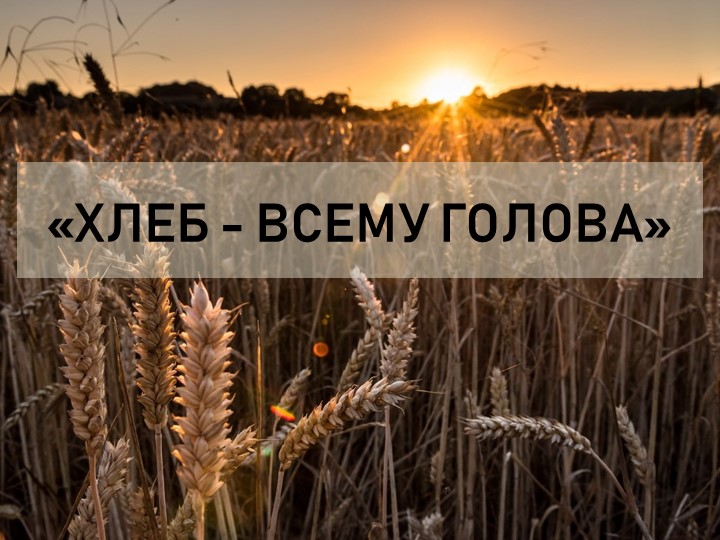 Презентация на тему "Хлеб- всему голова" - Скачать школьные презентации PowerPoint бесплатно | Портал бесплатных презентаций school-present.com