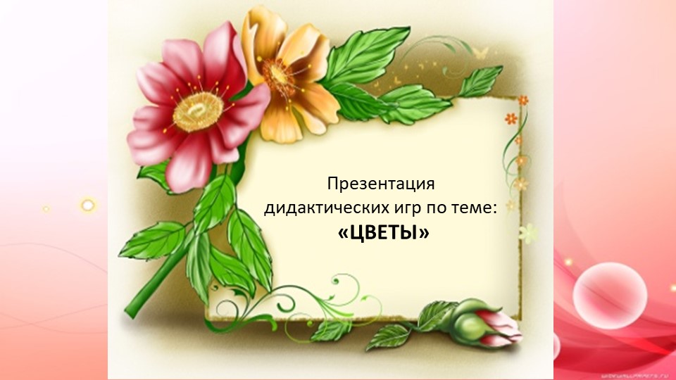 Презентация на тему "Дидактические игры к проекту "Цветы" - Скачать школьные презентации PowerPoint бесплатно | Портал бесплатных презентаций school-present.com