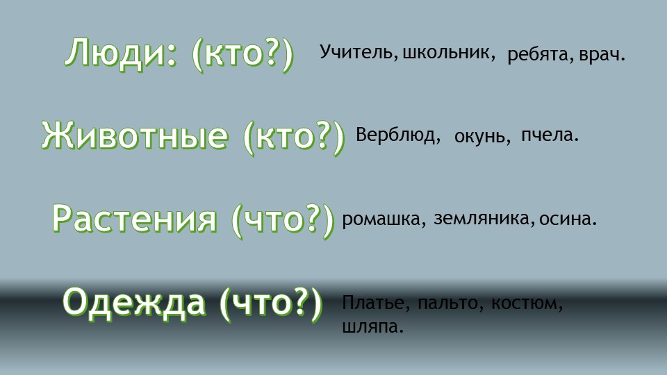 Презентация по русскому языку "имя существительное" 2 класс - Скачать школьные презентации PowerPoint бесплатно | Портал бесплатных презентаций school-present.com