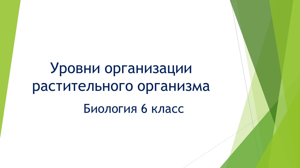 "Уровни организации растительного организма" 6 класс - Скачать школьные презентации PowerPoint бесплатно | Портал бесплатных презентаций school-present.com