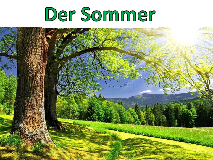 Презентация по теме "Der Sommer" - Скачать школьные презентации PowerPoint бесплатно | Портал бесплатных презентаций school-present.com
